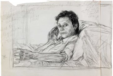 Study for portrait of Helen Garner