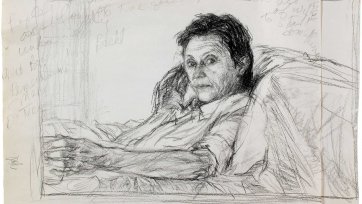 Study for portrait of Helen Garner