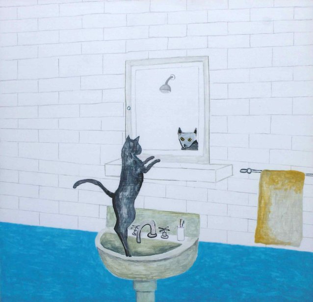 Cat at mirror, 2015 Noel McKenna