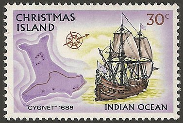 Christmas Island stamp, issued 1973