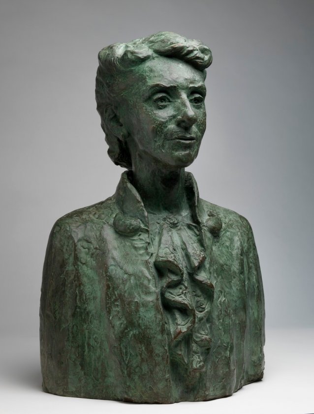 Portrait bust of Dr Christine Rivett