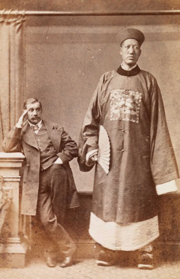 Chinese giant Chonkwicsee and companion, 1876 by Arthur William Burman Chinese giant Chonkwicsee and companion, 1876 by Arthur William Burman
