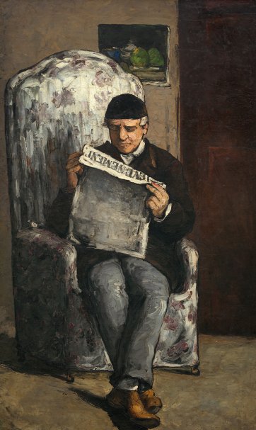 The artist’s father, reading L’Evénement