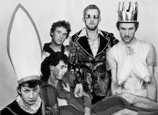 Skyhooks (Red Symons, Bob Starkie, Shirley Strachan, Greg Macainsh, Freddie Strauks) in Parker’s studio, Fitzroy, 1975 David Parker