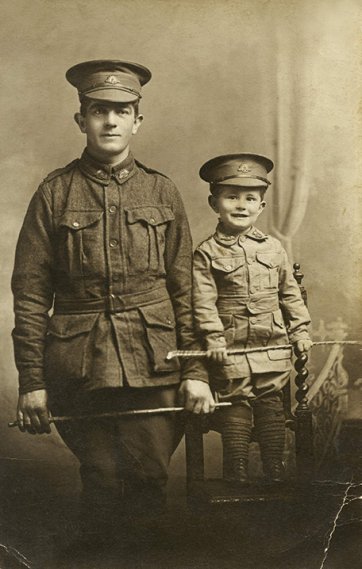 Arthur Goodwin with his son, also Arthur 1916 by Nada Studios