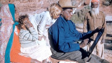 Albert Namatjira with family, c. 1955 Pastor S.O. Gross