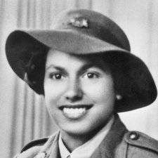 Studio portrait of servicewoman Lance Corporal Kathleen Jean Mary (Kath) Walker, c.1942 