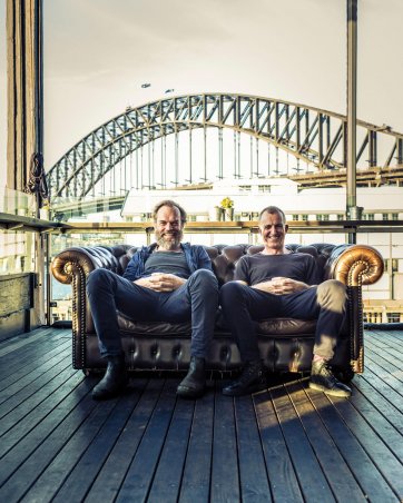 Hugo Weaving and Nicholas Harding, 2015 by Graham Jepson