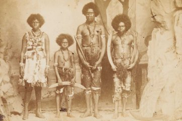 Australian Aborigines in R.A. Cunningham's touring company, Dusseldorf, Germany