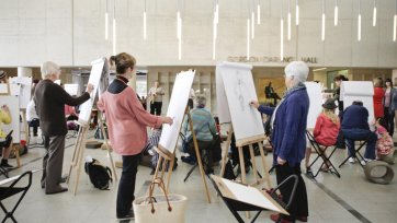 Drawing in the Gordon Darling Hall