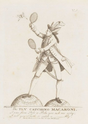 The Fly-Catching Macaroni, 1772 by Matthias Darly The Fly-Catching Macaroni, 1772 by Matthias Darly