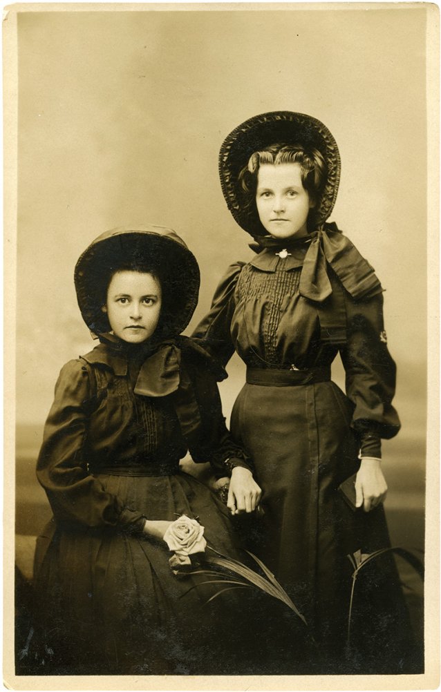 Two Salvation Army girls, 1910-15 by Thomas Mathewson & Co