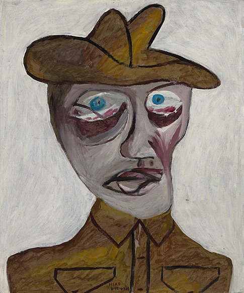 Head of soldier, 1942 by Sidney Nolan