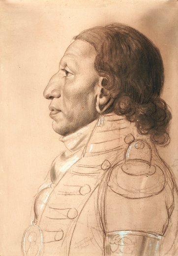 Payouska (Pawhuska), Chief of the Great Osage 1804 by Charles Balthazar Julien Févret de Saint-Mémin