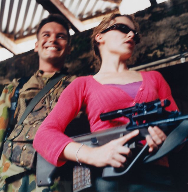 Untitled #88 (Captain Brad Kilpatrick and Kylie Minogue, Balibo, East Timor, 20 December 1999)