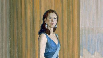 Study for commissioned portrait of HRH Crown Princess Mary of Denmark (full-length study)