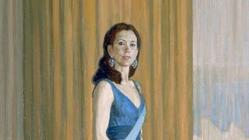 Study for commissioned portrait of HRH Crown Princess Mary of Denmark (full-length study)