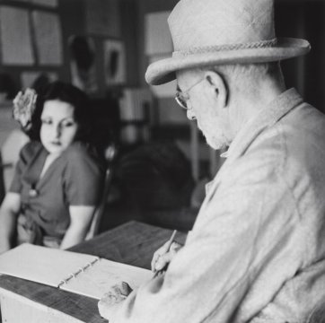 Matisse drawing Nezy with a rose