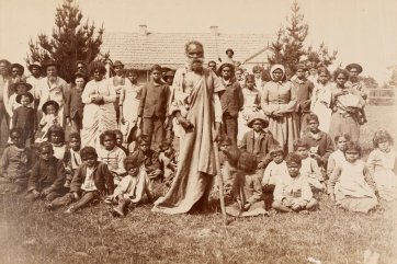 John Bulmer and the Aboriginal community of Lake Tyers, Gippsland, c. 1890 by an unknown artist John Bulmer and the Aboriginal community of Lake Tyers, Gippsland, c. 1890 by an unknown artist