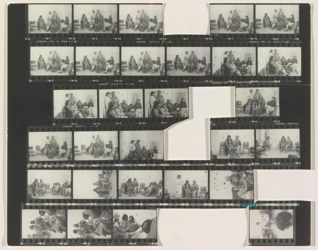 Contact sheet (Christmas party), 1973