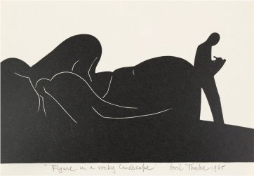 Figure in a rocky landscape, 1968 by Eric Thake Figure in a rocky landscape, 1968 by Eric Thake