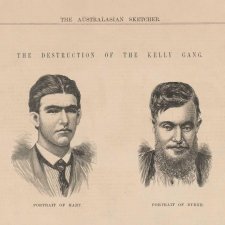 The Destruction of the Kelly gang (from The Australasian Sketcher, 17 July 1880)