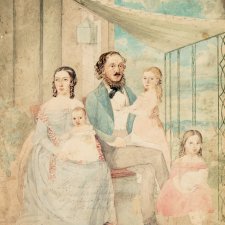 The artist and her family, c. 1854 by Martha Berkeley