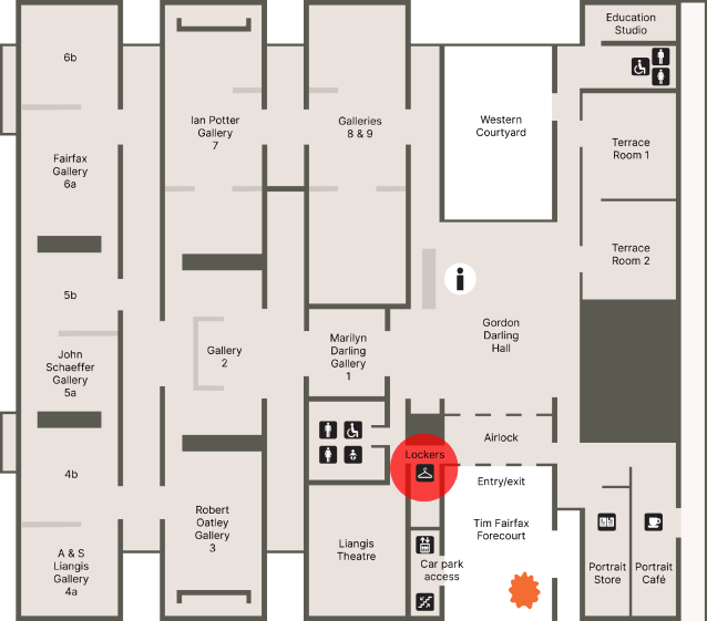 Self-service lockers location map