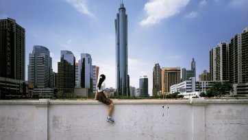 On the wall – Guangzhou (II), 2002 by Weng Fen
