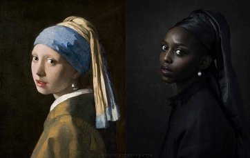 Girl with a Pearl Earring, 2020 Jenny Boot after Johannes Vermeer