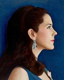 Study for commissioned portrait of HRH Crown Princess Mary of Denmark (profile head study)