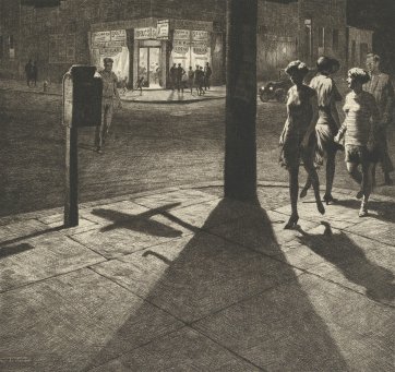 Corner Shadows, 1930 by Martin Lewis