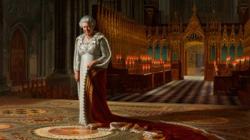 The Coronation Theatre, Westminster Abbey: A Portrait of Her Majesty Queen Elizabeth II, 2012 by Ralph Heimans