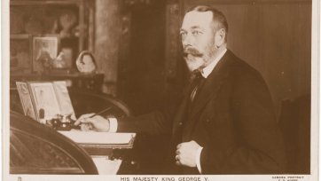 H.M. King George V at his desk