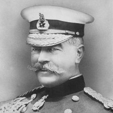 Studio portrait of Lord Kitchener, British Secretary of State for War, 1914 by J Russell & Sons