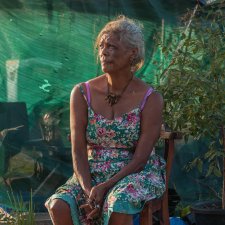 An Afternoon (Aunty Jenny Munro at the Redfern Aboriginal Tent Embassy)