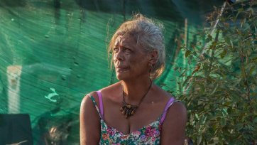 An Afternoon (Aunty Jenny Munro at the Redfern Aboriginal Tent Embassy)