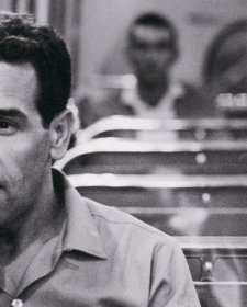 Charles Perkins on a bus to Tranby Aboriginal College, Glebe, c.1964 (printed 2015) Robert McFarlane