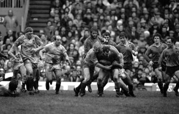 Australia’s Mark Loane is tackled by England’s Peter Winterbottom at Twickenham 1981 by Bob Thomas