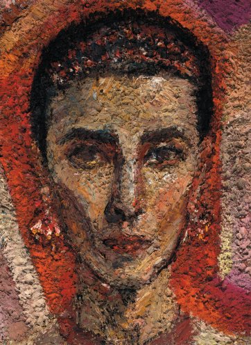 Self-portrait with ruby headdress, 2018 Yvette Coppersmith