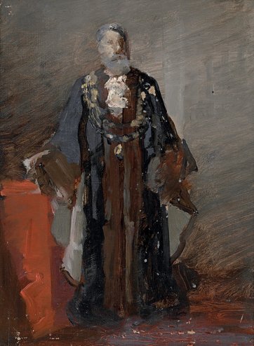 Study for picture of G D Carter, Mayor, Melbourne, 1885 by GF Folingsby (1828–1891)