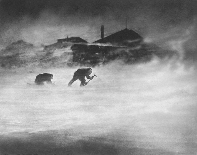 In the blizzard: getting ice for domestic purposes, c. 1911-1914