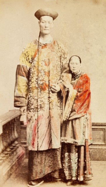 Chang the Chinese giant with his wife Kin Foo, c. 1871 by an unknown artist Chang the Chinese giant with his wife Kin Foo, c. 1871 by an unknown artist