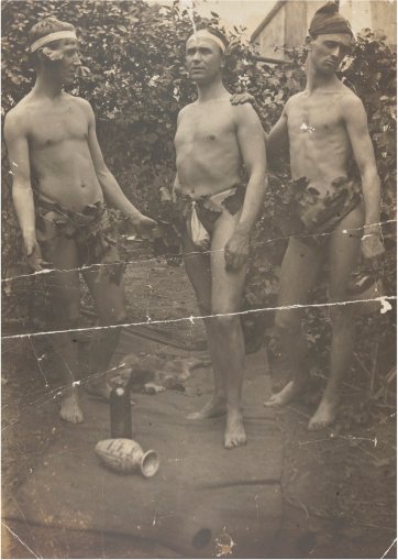 Percy, Ted Dyson and Bill Dyson, c. 1899 by an unknown artist Percy, Ted Dyson and Bill Dyson, c. 1899 by an unknown artist