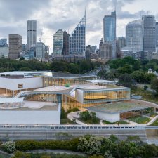 Aerial view of the Art Gallery of New South Wales’ new SANAA-designed building, 2022