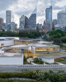 Aerial view of the Art Gallery of New South Wales’ new SANAA-designed building, 2022