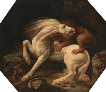 Horse Attacked by a Lion, between 1768 and 1769