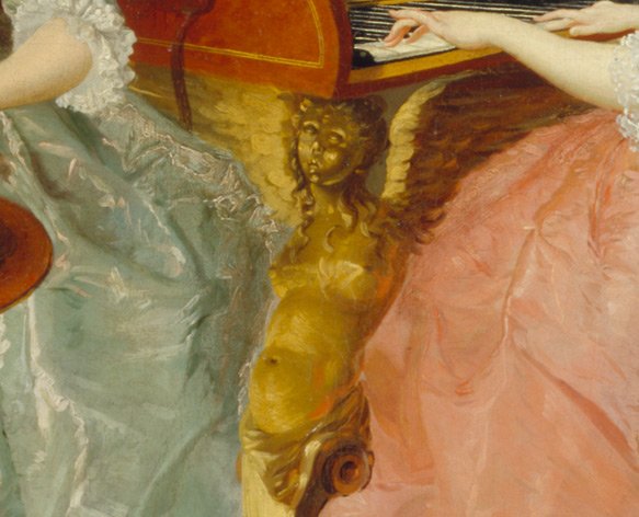 A Family Being Served with Tea (detail), ca. 1745 by an unknown artist