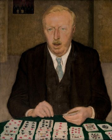 Ford Madox Ford playing solitaire, 1927 Stella Bowen