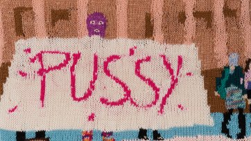 Feminist Fan#1 (PUSSY: Casey at the Melbourne Pussy Riot Protest, 2012) 2015 by Kate Just